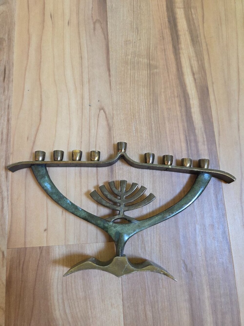Beautiful Brass Vintage 10" Menorah from Israel